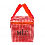 180935 - RED & WHITE GINGHAM INSULATED LUNCH BAG